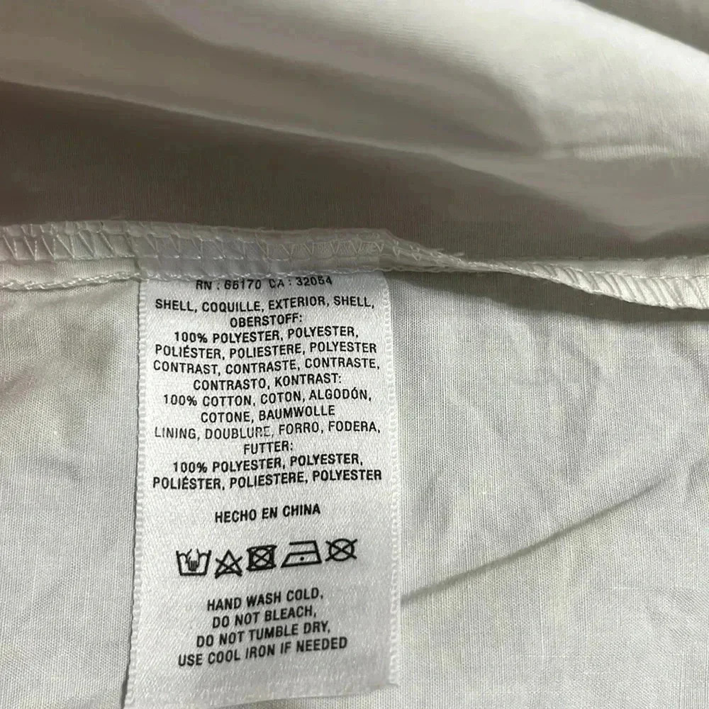 Maeve White Poplin Peplum Top Size M - Picture 5 of 7